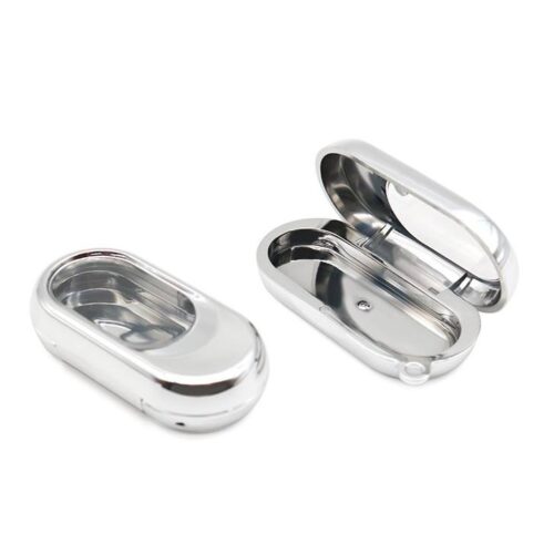 Empty Portable Oval Magnetic Lip Balm Lipstick Container Eye Shadow Blush Case With Key Chain Design - P282