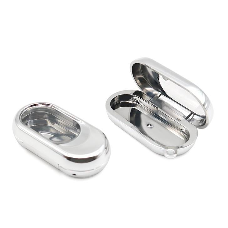 Empty Portable Oval Magnetic Lip Balm Lipstick Container Eye Shadow Blush Case With Key Chain Design - P282