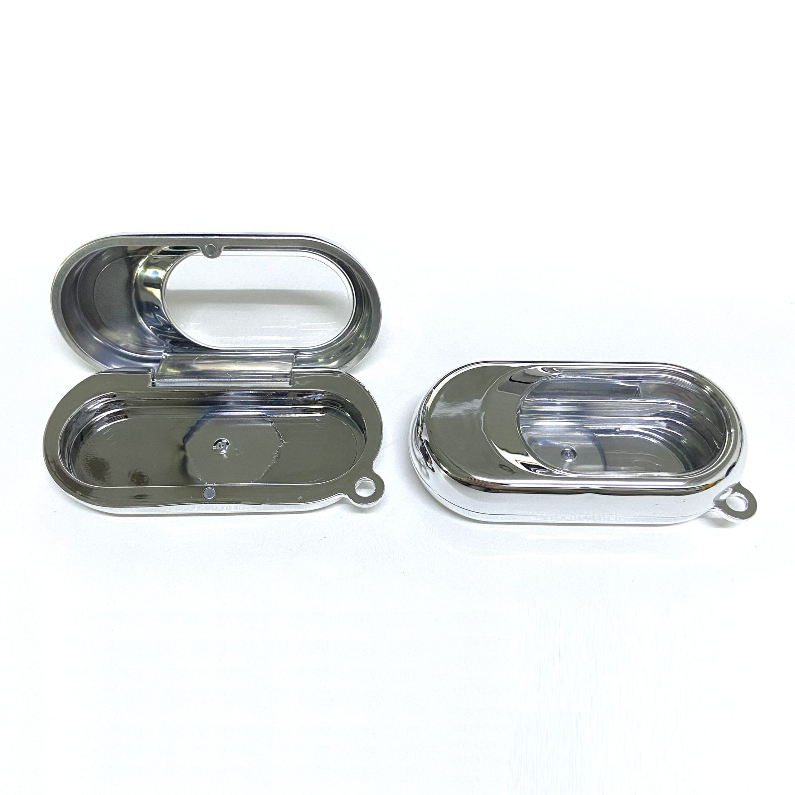 Empty Portable Oval Magnetic Lip Balm Lipstick Container Eye Shadow Blush Case With Key Chain Design - P282 - Image 3