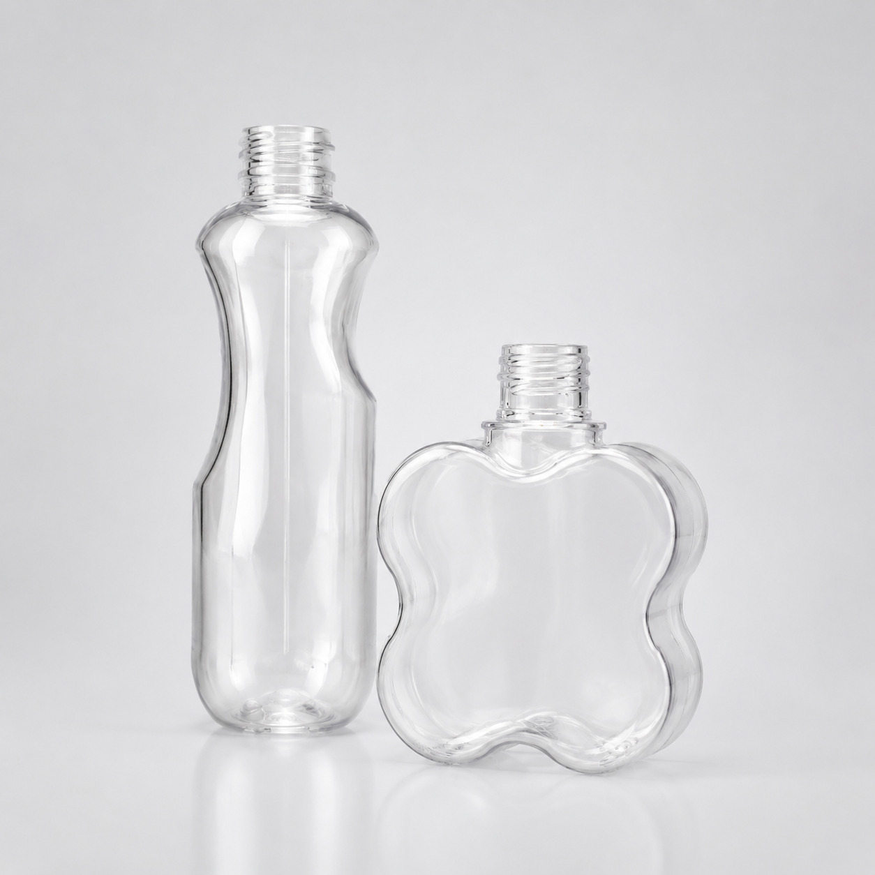 Personal Care Packaging 100ml 500ml 750ml Empty PET Plastic Bottles Screw Cap Beverage Juice Bottle Skin Care Shampoo Bottles - PB005