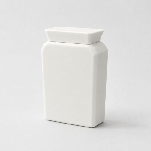 Health Supplements Packaging Food Grade 100ml White HDPE Plastic Bottle Flat Square Pill Medicines Candy Bottle - PB020