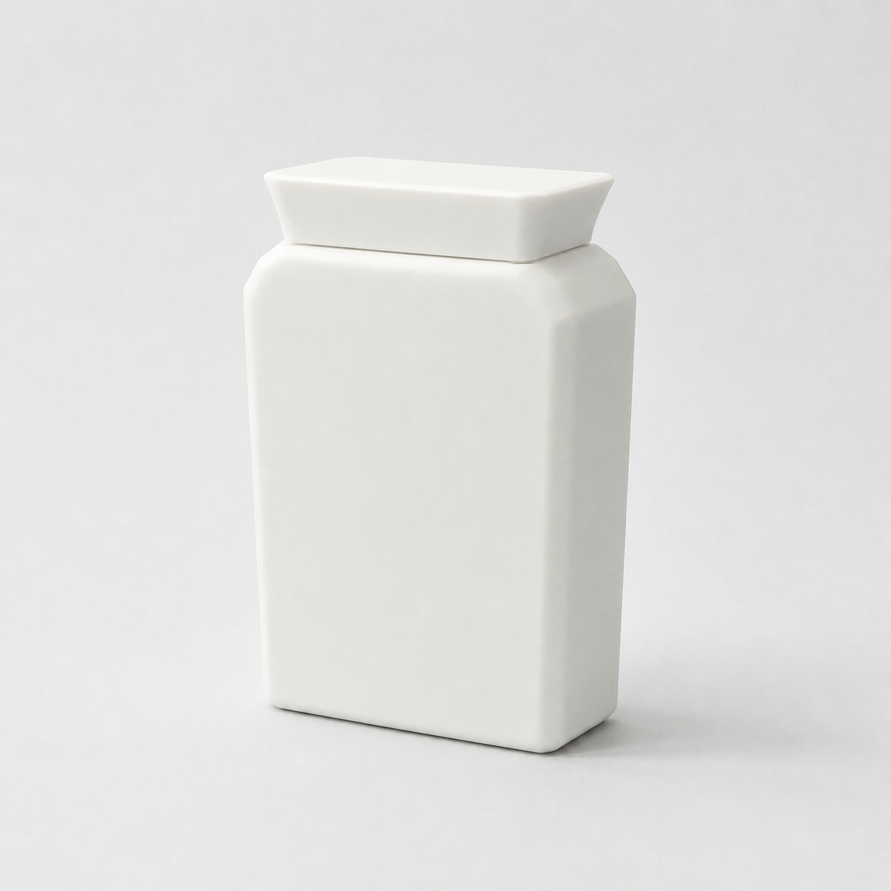 Health Supplements Packaging Food Grade 100ml White HDPE Plastic Bottle Flat Square Pill Medicines Candy Bottle - PB020
