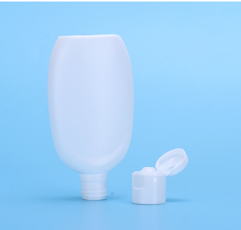 Skin Care Package White Matte Soft 100ml Plastic Bottle for Shower Gel Body Lotion Facial Cleanser HDPE Shampoo Bottle Flip Cap - PB09X - Image 5