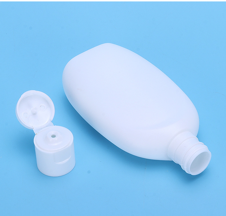 Skin Care Package White Matte Soft 100ml Plastic Bottle for Shower Gel Body Lotion Facial Cleanser HDPE Shampoo Bottle Flip Cap - PB09X