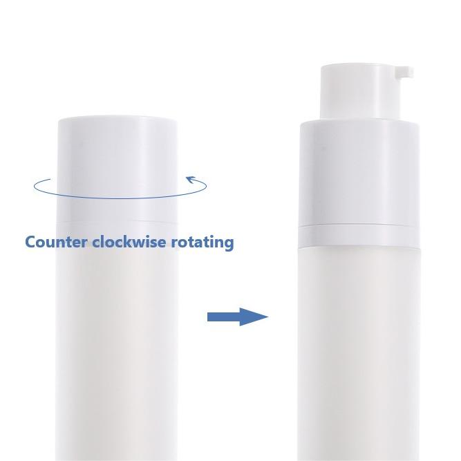 ECO Friendly Round Empty Rotating Cream Lotion Plastic ABS Airless Pump Bottle 30ml 15ml 50ml - PB119 - Image 3