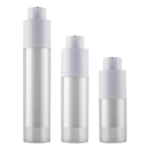 ECO Friendly Round Empty Rotating Cream Lotion Plastic ABS Airless Pump Bottle 30ml 15ml 50ml - PB119