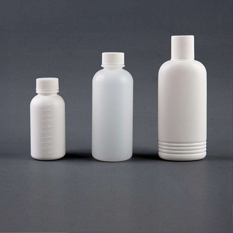 Plastic White PET PE Cosmetic Sub-bottle Pharmaceutical Packaging Liquid Medicine Health Container 100ml 200ml Safety Lock Cap - PB3011-13B