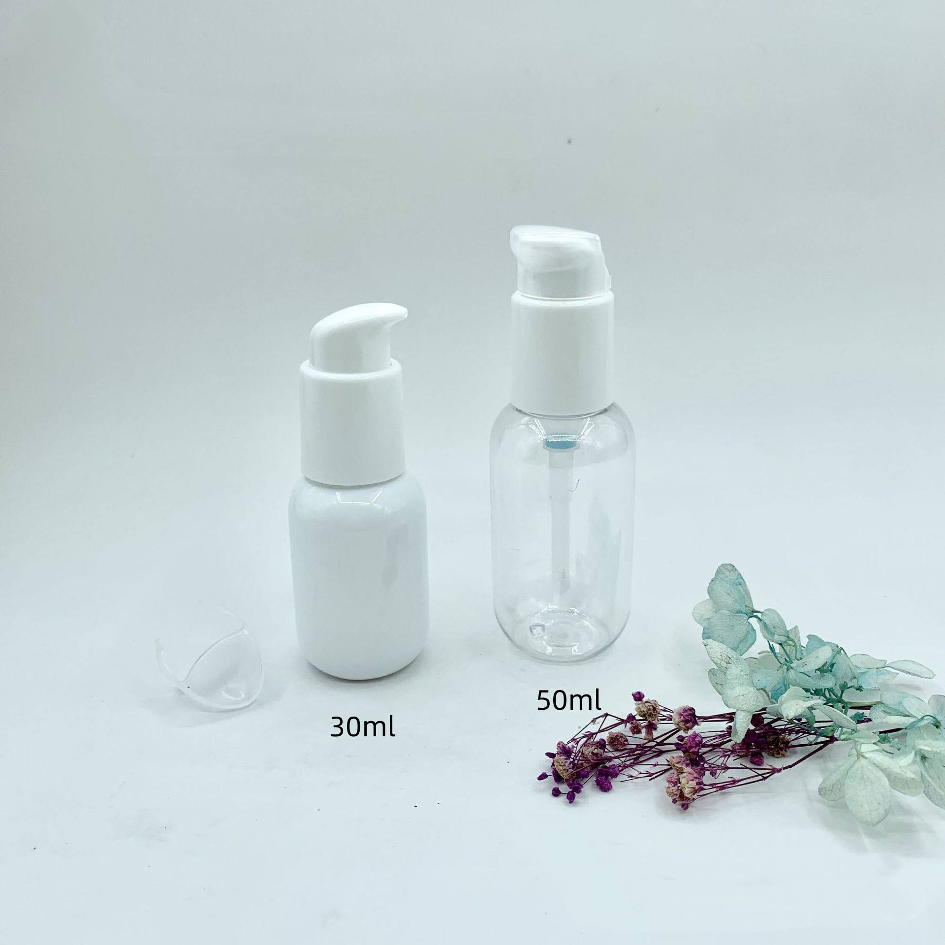 Skin Body Care 30ml 50ml Sunscreen Cream Pump Bottle Pet Foundation Bottle Makeup Dispenser Moisturizing Lotion Bottle Package - PB3011-13B
