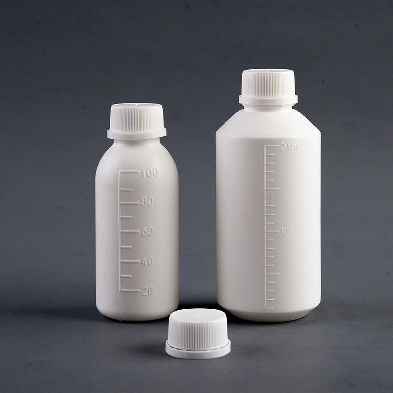 Plastic White PET PE Cosmetic Sub-bottle Pharmaceutical Packaging Liquid Medicine Health Container 100ml 200ml Safety Lock Cap - PB3011-13B - Image 3