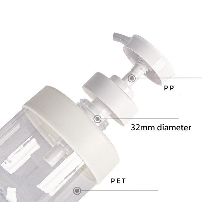 Round Empty ECO Friendly PET Plastic Shampoo Body Lotion Cream Pump Bottle 300ml 500ml 800ml - PB723 - Image 5
