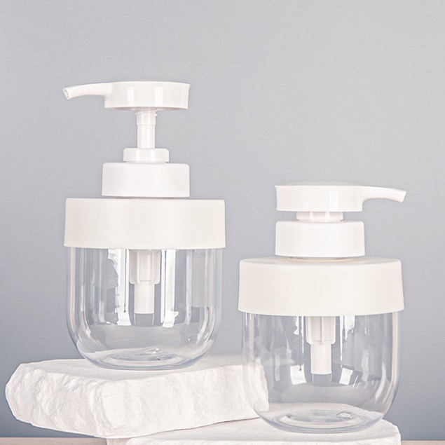 Round Empty ECO Friendly PET Plastic Shampoo Body Lotion Cream Pump Bottle 300ml 500ml 800ml - PB723 - Image 3