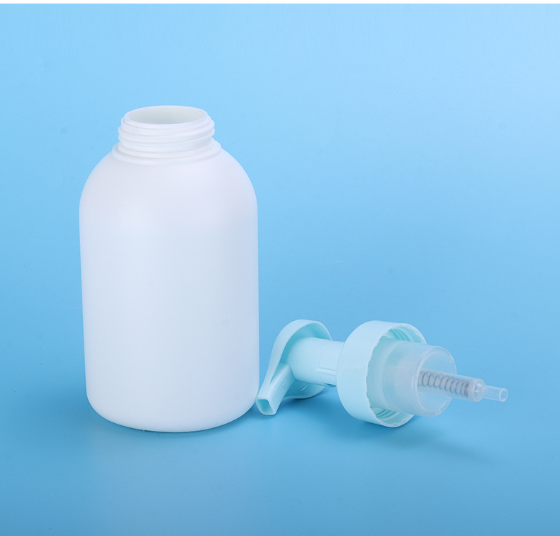 Wholesale HDPE 500ml Facial Foam Hand Wash Cleanser Bubble Pump Shampoo Bath Wash Bottle White Body Shower Gel Bottle FrostedPB - 744X - Image 2