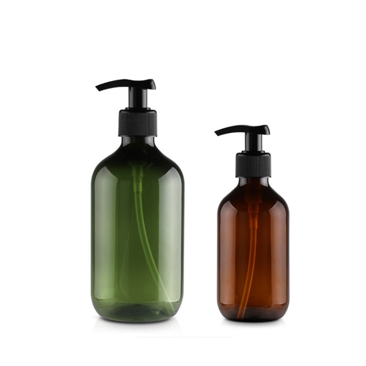 Round 300ml 500ml Pump Bottle Empty Lotion Shampoo Hand Soap PET Plastic Bottle - PB750 - Image 3