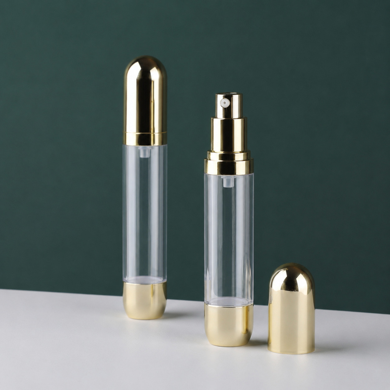 Round Slim 10ml 15ml 20ml 30ml Plastic Skincare Lotion Serum Oil Airless Spray Pump Bottle Packaging - PB965 - Image 5