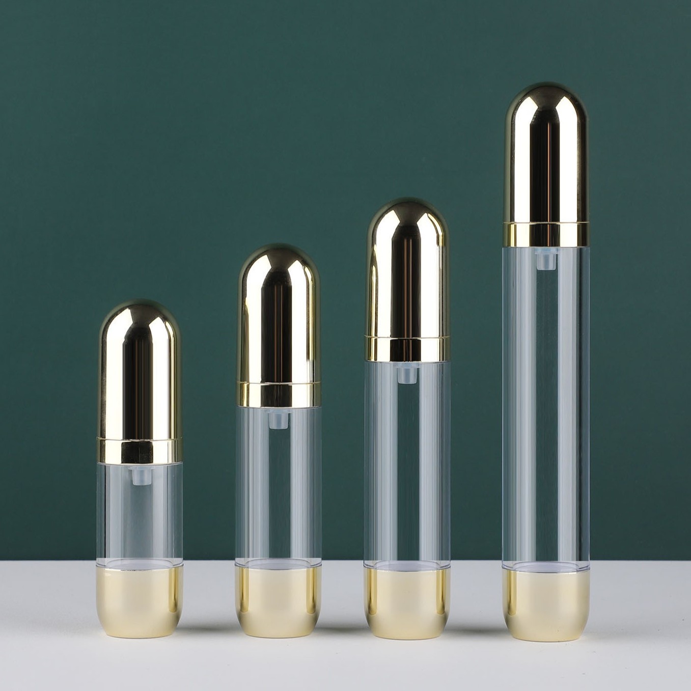 Round Slim 10ml 15ml 20ml 30ml Plastic Skincare Lotion Serum Oil Airless Spray Pump Bottle Packaging - PB965 - Image 3
