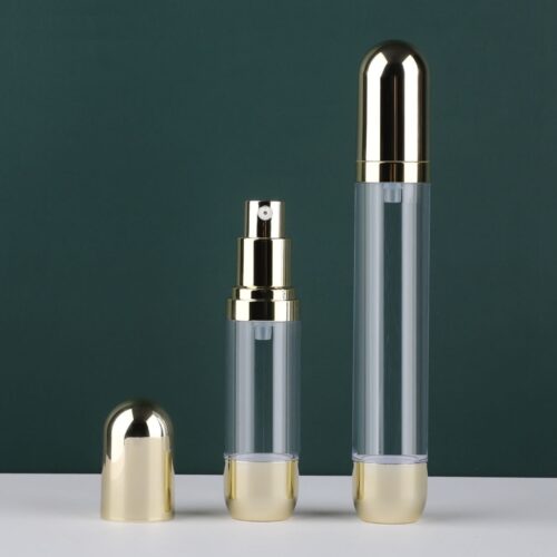 Round Slim 10ml 15ml 20ml 30ml Plastic Skincare Lotion Serum Oil Airless Spray Pump Bottle Packaging - PB965