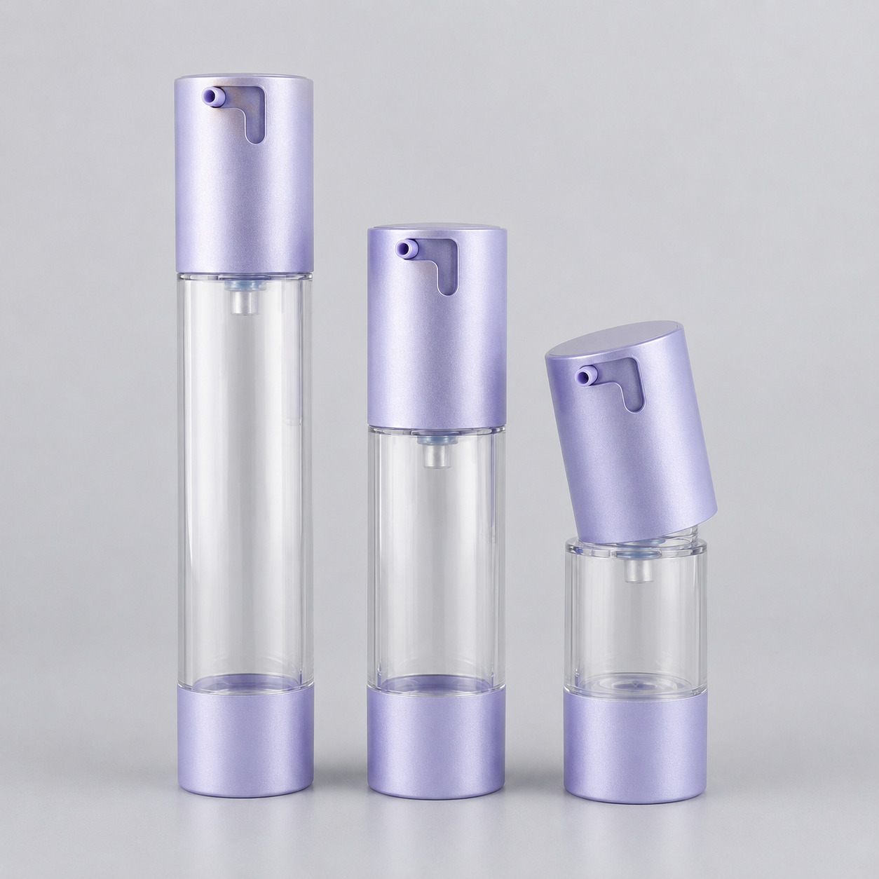Round Plastic Skincare Lotion Cream Oil Packaging Locking Airless Pump Bottle 15ml 30ml 50ml - PB989 - Image 4