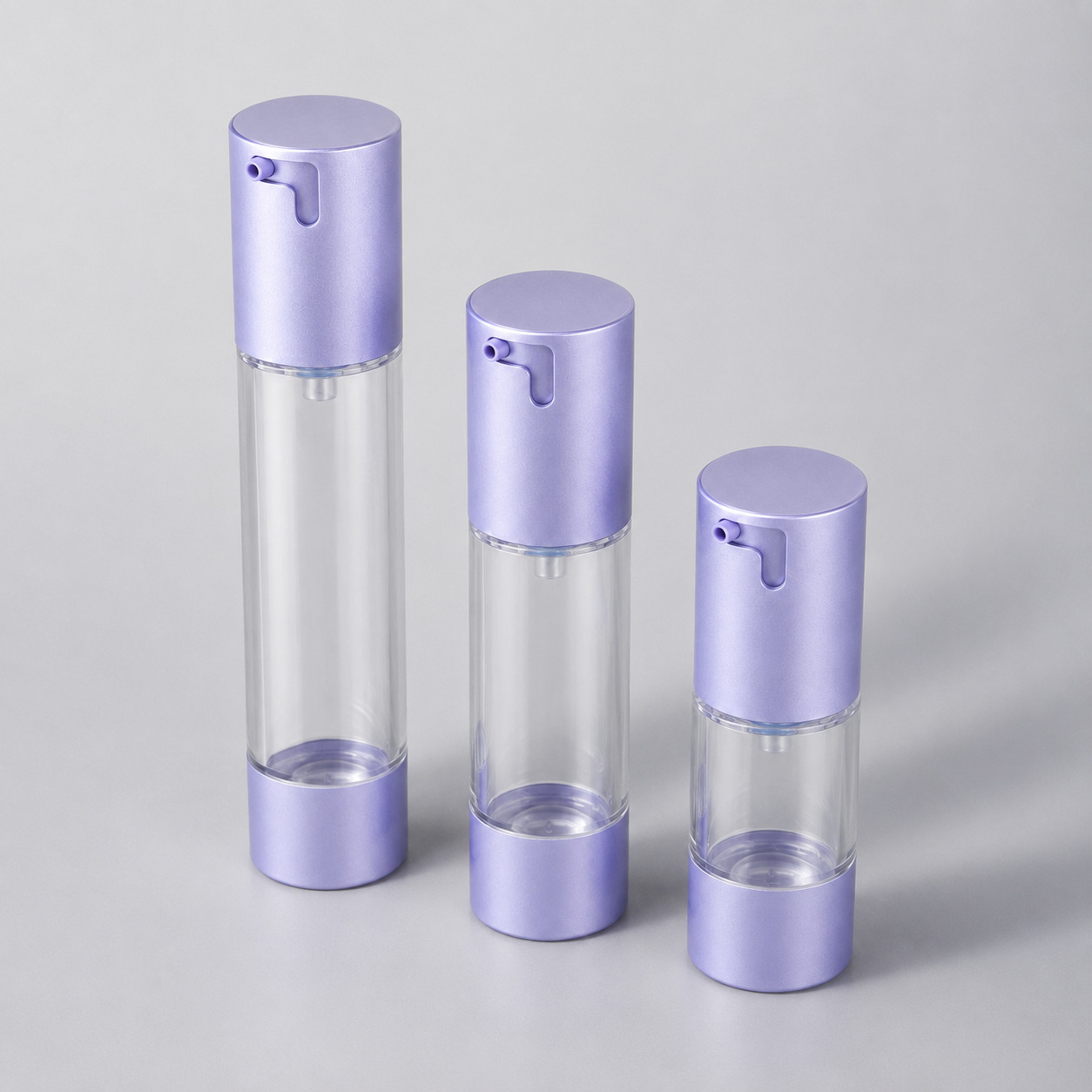 Round Plastic Skincare Lotion Cream Oil Packaging Locking Airless Pump Bottle 15ml 30ml 50ml - PB989 - Image 3