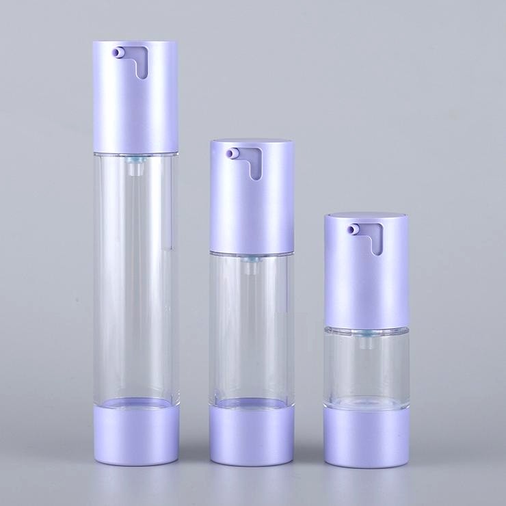Round Plastic Skincare Lotion Cream Oil Packaging Locking Airless Pump Bottle 15ml 30ml 50ml - PB989 - Image 2