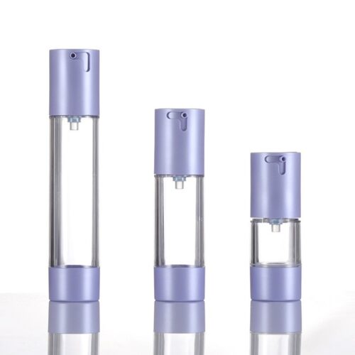 Round Plastic Skincare Lotion Cream Oil Packaging Locking Airless Pump Bottle 15ml 30ml 50ml - PB989