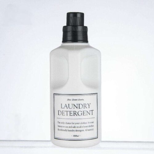 Empty Plastic Big Sizes 30oz 1L 2 Liter White Laundry Detergent Bottle 1000ml 2000ml HDPE Bottle With Handle Black Measure Cap - PBK052