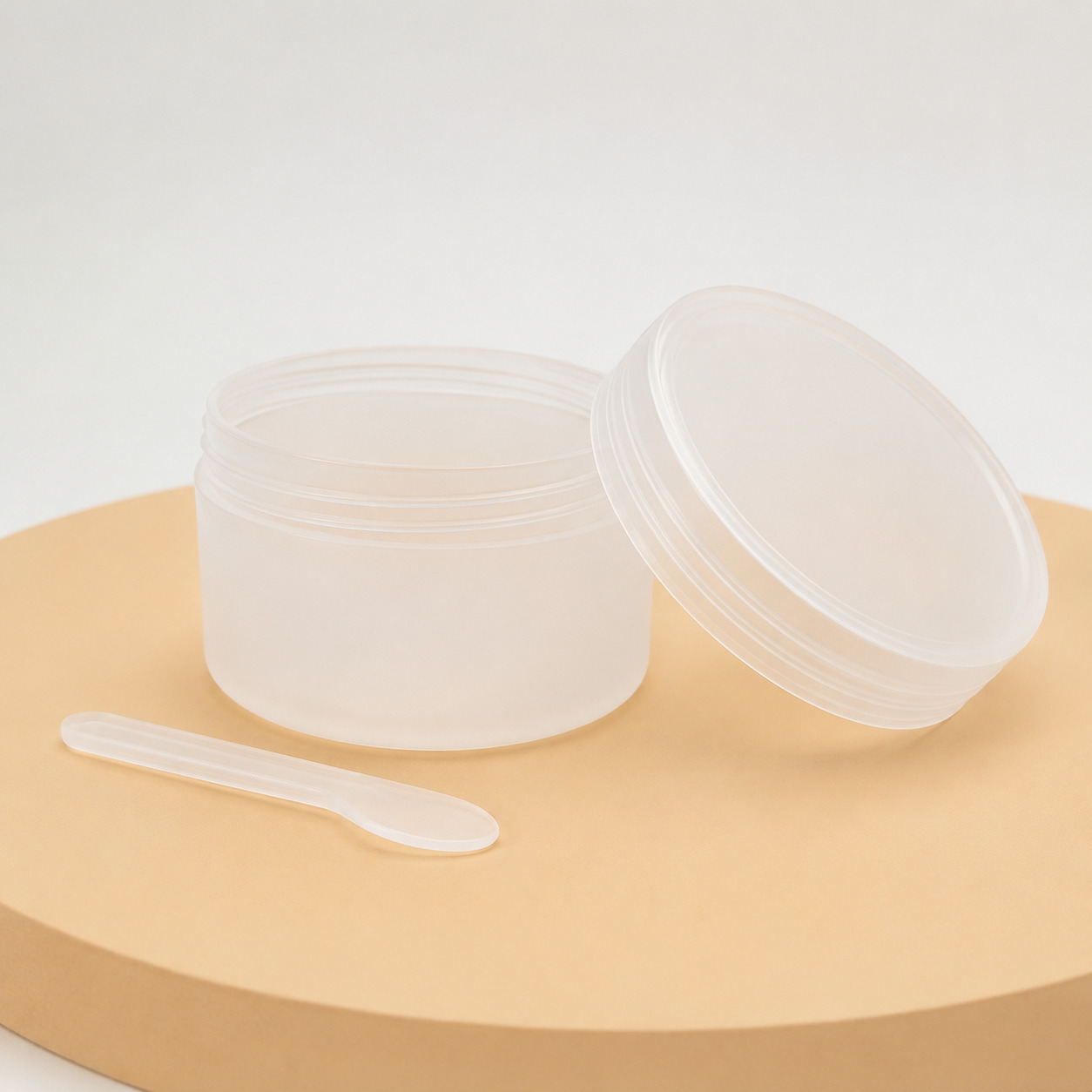 Skin Care Packaging New 200g Facial Mask Jar White Frosted Transparent Large Volume Cream Jar PP Container Slimes Dispenser Box - PJ045 - Image 5