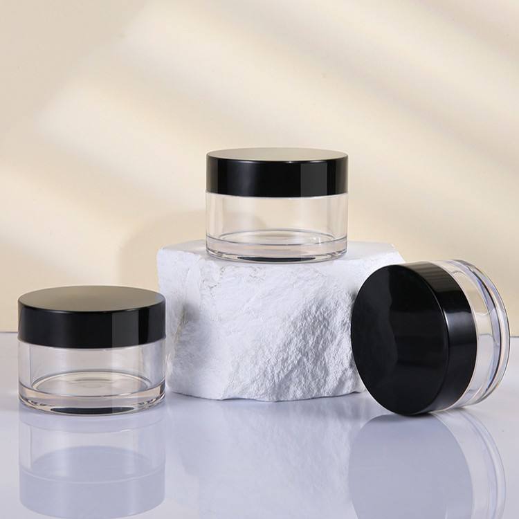 Refillable Empty Round 40g 80g 100g 120g Plastic PET Loose Powder Jar Skincare Face Moisturizing Cream Jar - PJ258T - Image 3