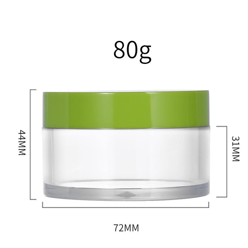 Refillable Empty Round 40g 80g 100g 120g Plastic PET Loose Powder Jar Skincare Face Moisturizing Cream Jar - PJ258T - Image 5
