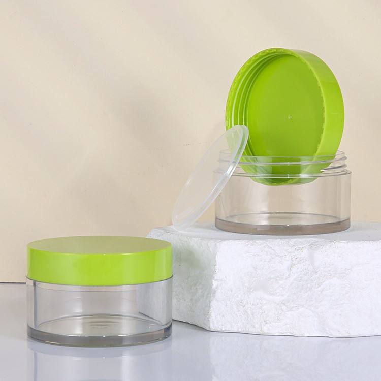 Refillable Empty Round 40g 80g 100g 120g Plastic PET Loose Powder Jar Skincare Face Moisturizing Cream Jar - PJ258T - Image 2
