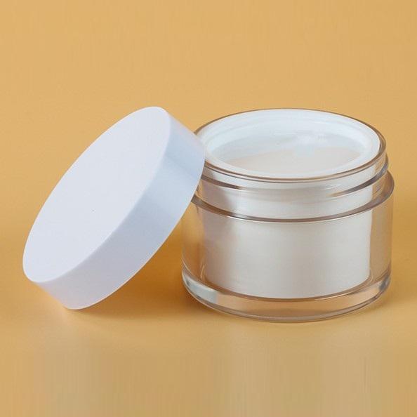 Refillable Double Layer Empty Round Cosmetics Skincare Face Moisturizing Cream Plastic Jar With Screw Lid 50g 30g - PJ335 - Image 3