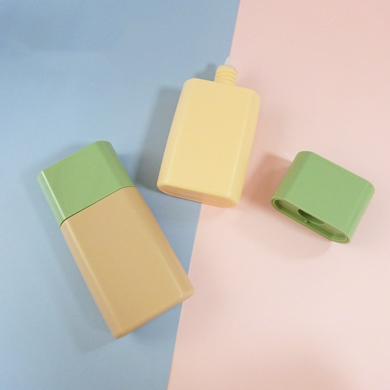 Makeup Base Packaging 40ml Square Concealer Sunscreen Bottle Empty Sun Block Plastic PE Liquid Foundation Soft Squeeze Bottle - SB1709 - Image 5