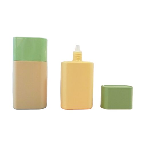 Makeup Base Packaging 40ml Square Concealer Sunscreen Bottle Empty Sun Block Plastic PE Liquid Foundation Soft Squeeze Bottle - SB1709