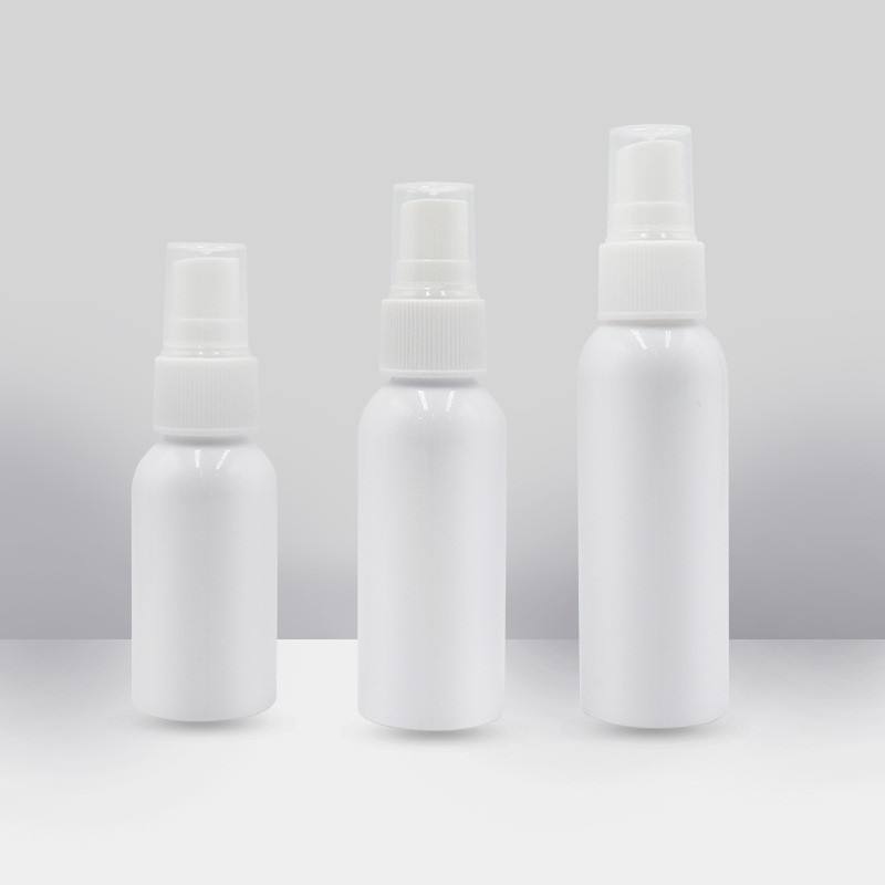 Custom Logo White 30ml 50ml 60ml Round Shoulder Spray Bottle 360-degree Rocker Handle Body Wash Pump Screw Cap Lotion Bottle PET - SD356 - Image 4