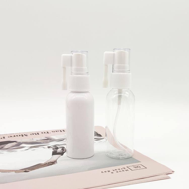 Custom Logo White 30ml 50ml 60ml Round Shoulder Spray Bottle 360-degree Rocker Handle Body Wash Pump Screw Cap Lotion Bottle PET - SD356 - Image 6
