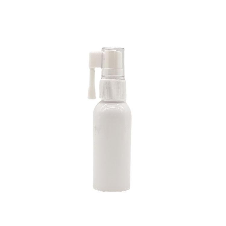 Custom Logo White 30ml 50ml 60ml Round Shoulder Spray Bottle 360-degree Rocker Handle Body Wash Pump Screw Cap Lotion Bottle PET - SD356 - Image 2