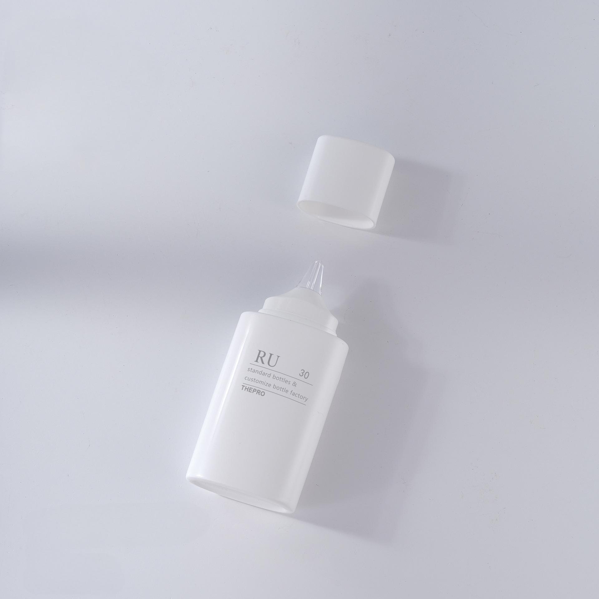 Skin Care Empty Liquid Foundation Container Round Oval Sunscreen Bottle 30ml 50ml Pointy Tip BB Cream Squeeze Tube PP Material - ST3050 - Image 5