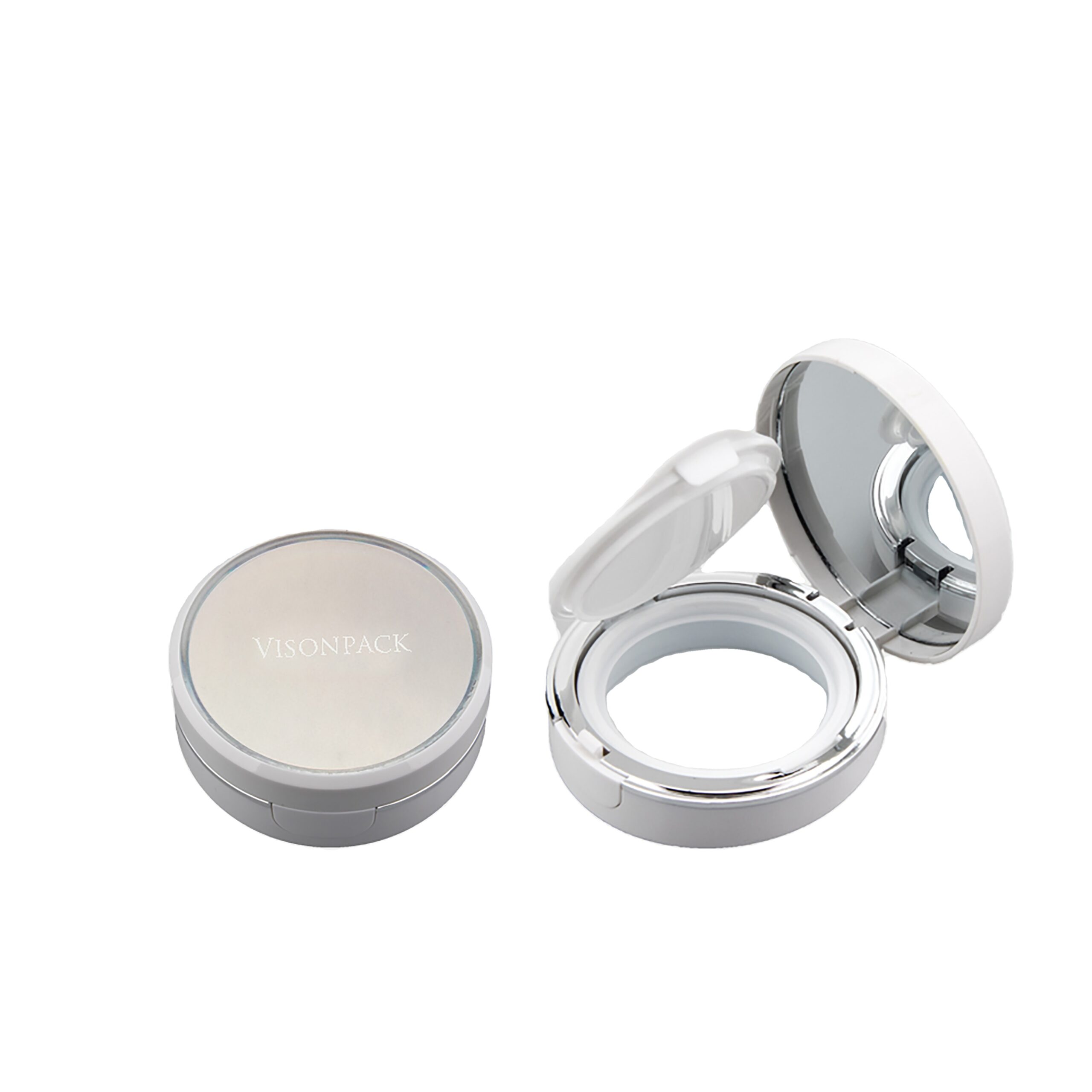 Cosmetic Empty Air Cushion Powder Coating Case Mirror Compact Custom Logo Face Beauty Case for Powder Golden Engraved Pressed - 05-P010