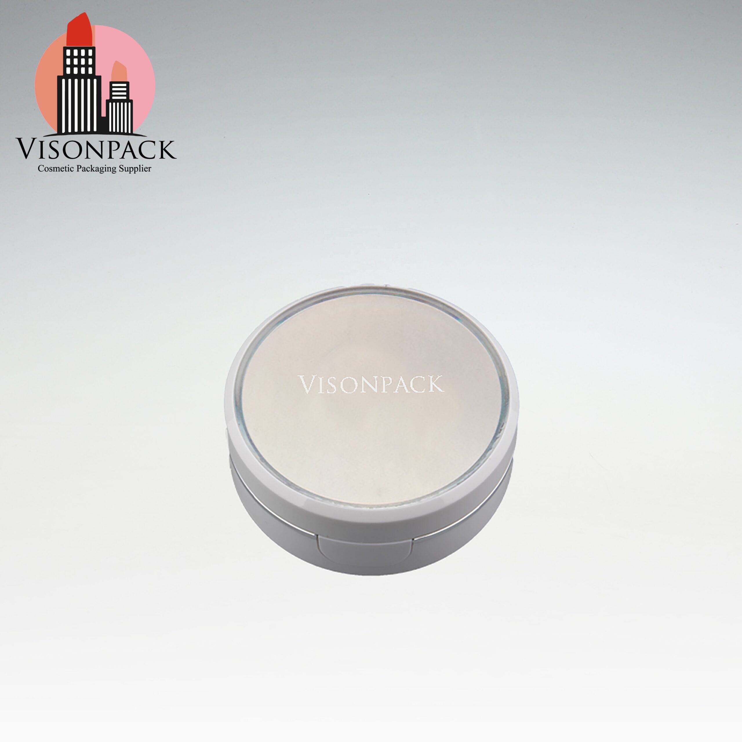 Cosmetic Empty Air Cushion Powder Coating Case Mirror Compact Custom Logo Face Beauty Case for Powder Golden Engraved Pressed - 05-P010 - Image 4