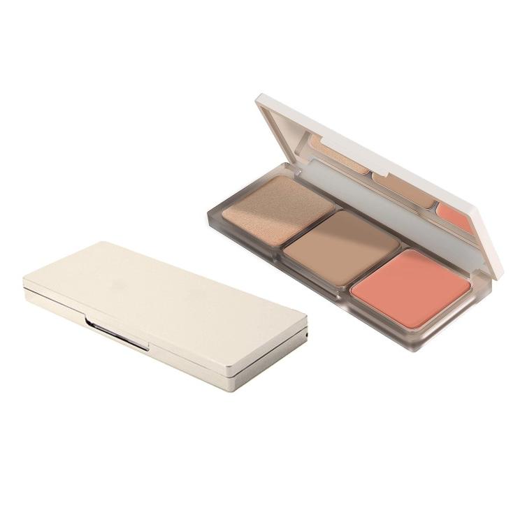 Custom Plastic Rectangle Empty 3 Colors Blush Highlighter Makeup Palette Case Face Powder Contour Bronzer Case - ES797 - Image 5