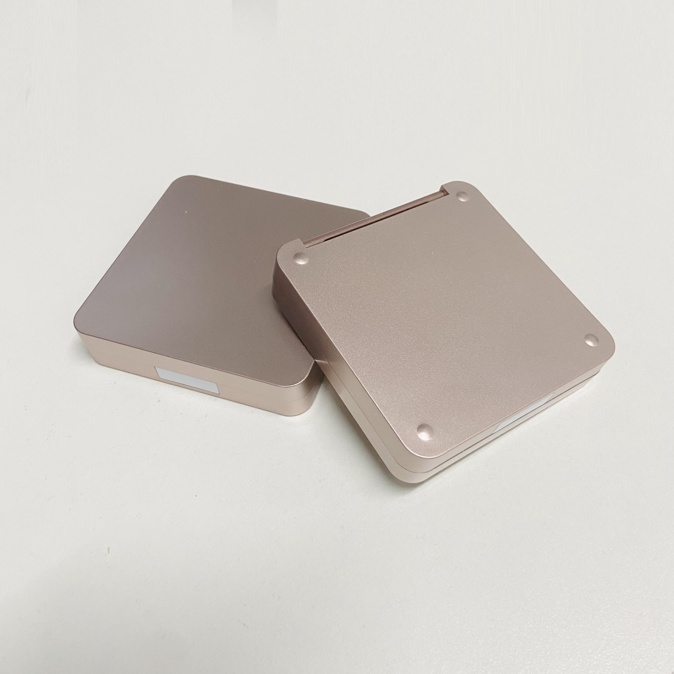 Private Label 10g Square Empty Highlighter Blush Compact Pressed Powder Case With Mirror Rose Gold Custom Logo - P0592 - Image 3