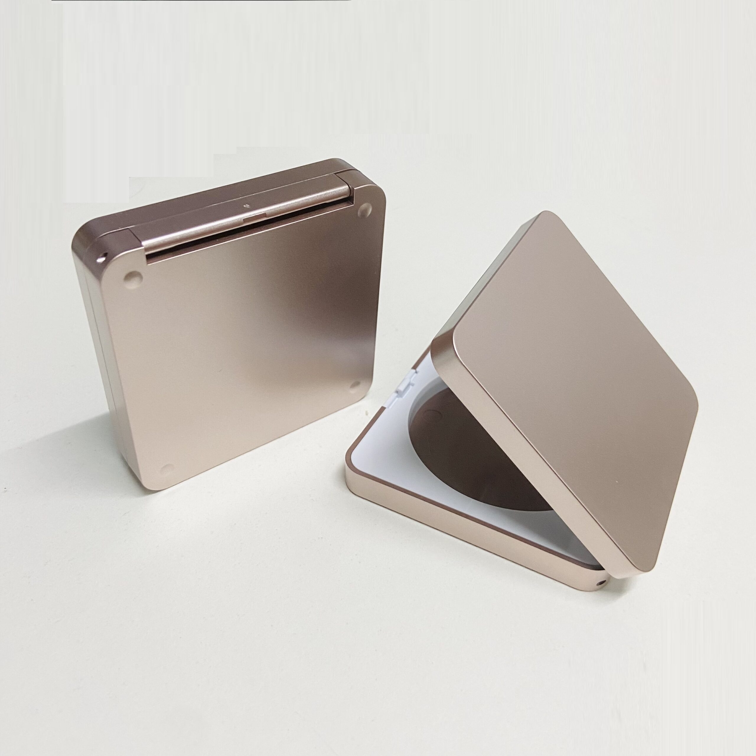 Private Label 10g Square Empty Highlighter Blush Compact Pressed Powder Case With Mirror Rose Gold Custom Logo - P0592 - Image 4