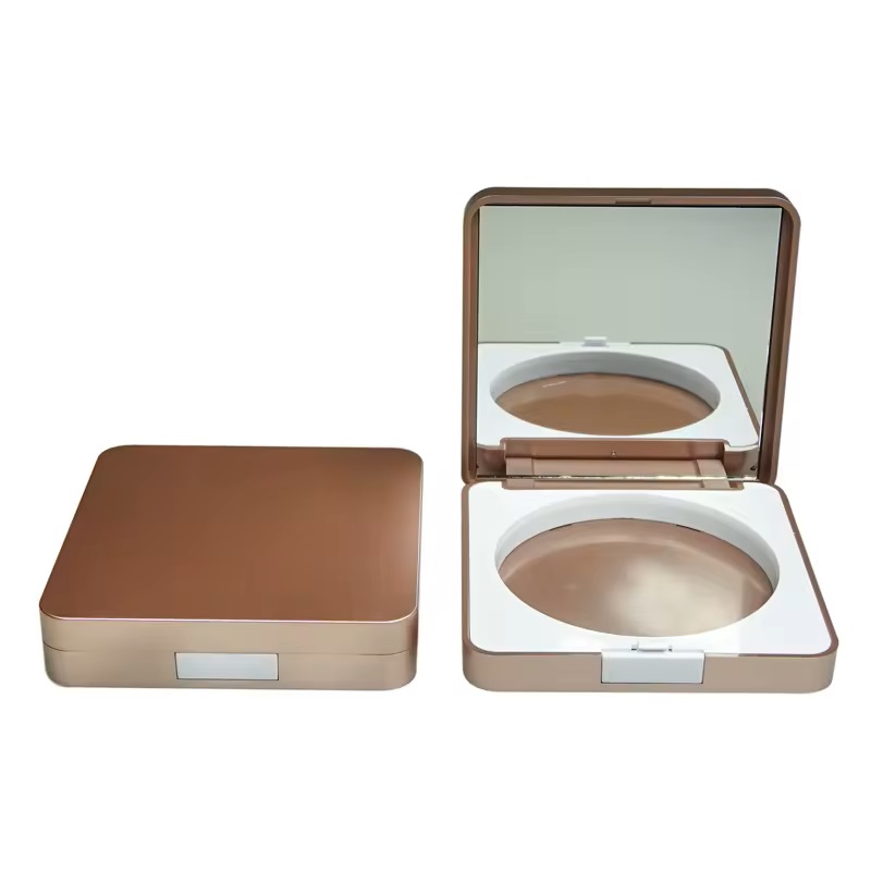 Private Label 10g Square Empty Highlighter Blush Compact Pressed Powder Case With Mirror Rose Gold Custom Logo - P0592 - Image 5