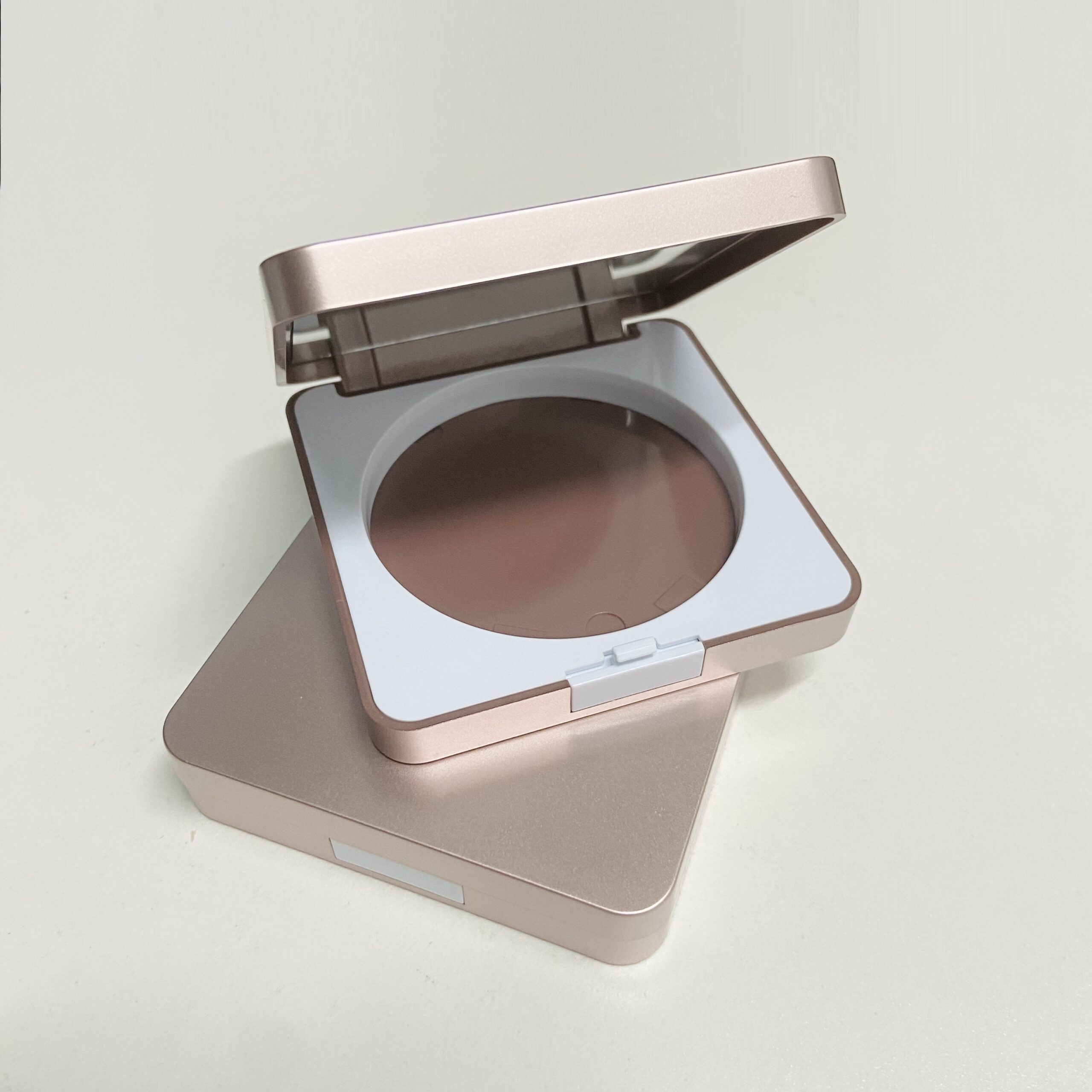 Private Label 10g Square Empty Highlighter Blush Compact Pressed Powder Case With Mirror Rose Gold Custom Logo - P0592 - Image 6