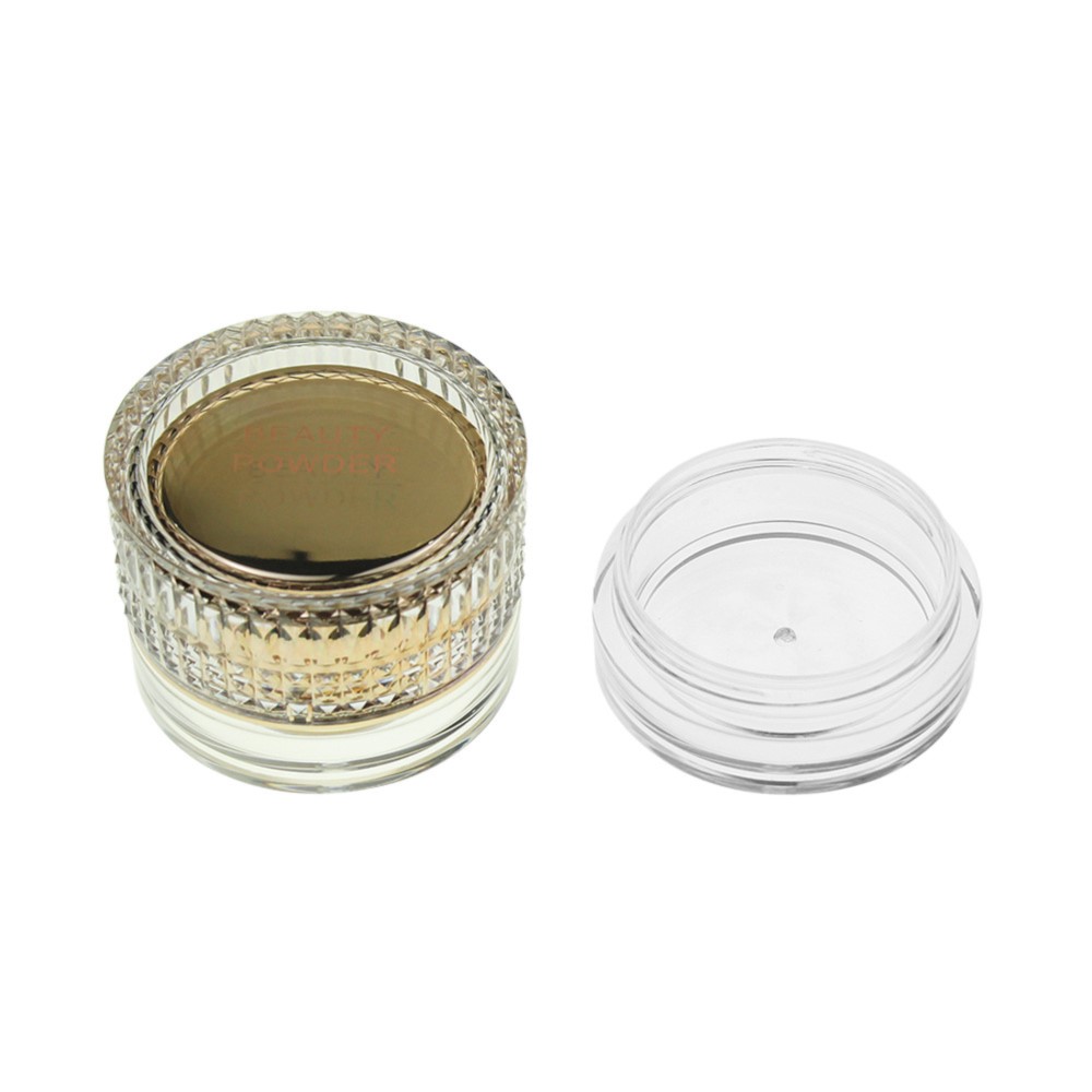 Luxury 10g Empty Round Loose Powder Jar Packaging With Sifter - P097