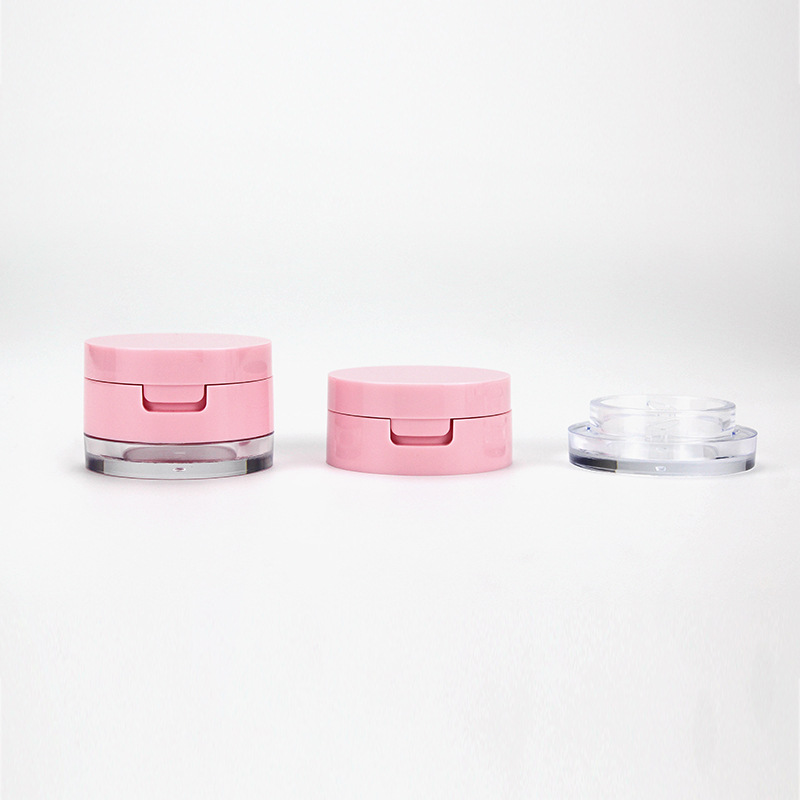 Custom Logo Printing Makeup Empty Box Mini Blush Compact Powder Case with Mirror Sifter Loose Powder Container 3g 5g with Puff - P1268 - Image 2