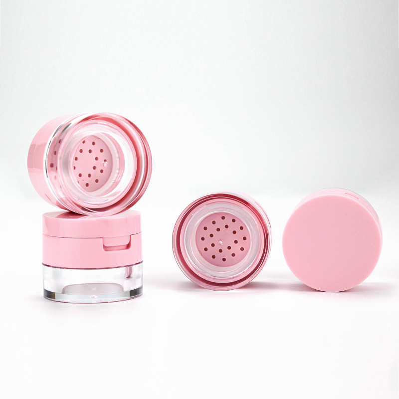Custom Logo Printing Makeup Empty Box Mini Blush Compact Powder Case with Mirror Sifter Loose Powder Container 3g 5g with Puff - P1268 - Image 5