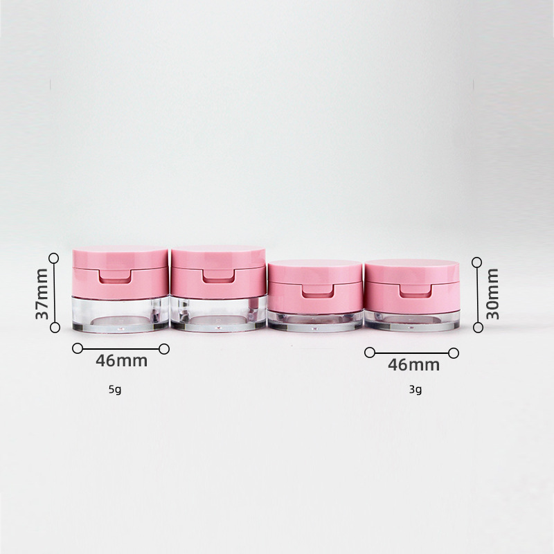 Custom Logo Printing Makeup Empty Box Mini Blush Compact Powder Case with Mirror Sifter Loose Powder Container 3g 5g with Puff - P1268 - Image 3